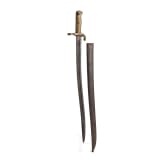 A yatagan bayonet with double barrel ring, 2nd half of the 19th century