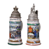 Two regimental stein mugs of the Royal Bavarian Infantry Leib Regiment, 1907 - 1912