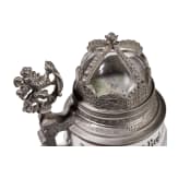 Four regimental stein mugs of the Royal Bavarian Infantry, until 1910