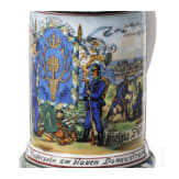 A regimental stein of the Royal Bavarian 1st J&auml;ger Battalion, 1903-05