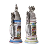 Four regimental stein mugs of the Royal Bavarian Artillery, 1906 - 1914