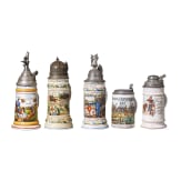Five reservist mugs, 1906 - 1915