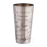 Flieger Kampfstaffel 34 b (Bavaria) - a silver gift beaker "Verdun Weihnachten 1916" to their comrade Herrmann