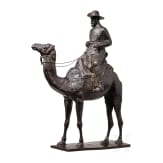A bronze of a German colonial soldier riding a camel, Karl Moebius, Berlin, circa 1910