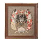 An embroidered souvenir picture of the sailor Robert Hilberht