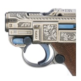 Pistole 08/73 Parabellum, graviert, Mauser-Werke AG, Oberndorf