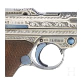 Pistole 08/73 Parabellum, graviert, Mauser-Werke AG, Oberndorf