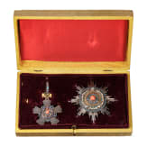 General der Infanterie Maximilian von Montgelas (1860 - 1938) - Ordensset 2. Klasse, 3. Grad des Ordens vom Doppelten Drachen, 1. Modell 1882 - 1902, in Etui