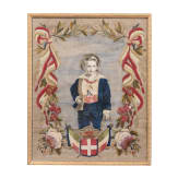 Zwei patriotische Seidenstickbilder, 19./20. Jhdt.