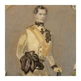 Kaiser Franz Joseph I. von &Ouml;sterreich - gesticktes Portrait des jungen Kaisers, um 1850