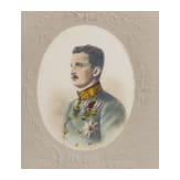 Kaiser Karl I. von &Ouml;sterreich - gerahmtes koloriertes Portraitfoto