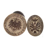 Zwei Petschafte von Sch&uuml;tzenvereinigungen, deutsch, 19./20. Jhdt.