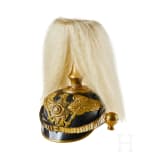 Preu&szlig;en - Helm f&uuml;r einen Offizier der Garde-Fu&szlig;-Artillerie-Regimenter, mit Paradebusch