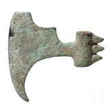 Bronzene Axt mit unten spitz ausgezogener Klinge, Luristan, sp&auml;tes 2. Jtsd. v. Chr.