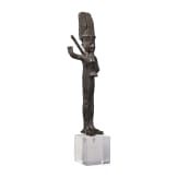 Bronzene Votivstatuette der Fruchtbarkeitsgottheit Min, Sp&auml;tzeit, mittleres Drittel 1. Jtsd. v. Chr.
