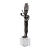 Bronzene Votivstatuette der Fruchtbarkeitsgottheit Min, Sp&auml;tzeit, mittleres Drittel 1. Jtsd. v. Chr.