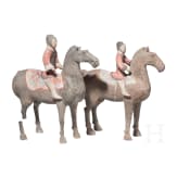 Zwei Reiterfiguren, China, westliche Han-Dynastie (206 v. Chr. - 8 n. Chr.)