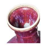 Ringhals-Vase aus Porzellan mit Flamb&eacute;-Glasur, China, 19. Jhdt.