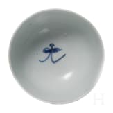 Blau-wei&szlig;es Koppchen und kleiner Teller, China, Kangxi-Periode, um 1700