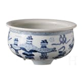Blau-wei&szlig;e Schale, China, 20. Jhdt.
