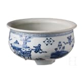 Blau-wei&szlig;e Schale, China, 20. Jhdt.