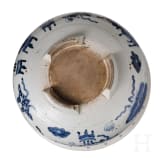 Blau-wei&szlig;e Schale, China, 20. Jhdt.