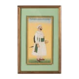 Seltenes Portr&auml;t des Tonk-Staatsgr&uuml;nders Nawwab Muhammad Amir Khan Shamshir Jang in Gouache, Indien, 19./20. Jhdt.