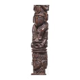 Kalkpulverbeh&auml;lter (Tagan) und Tunggal-Panaluan-Fragment, Indonesien, 20. Jhdt.