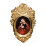 Gnadenbild Mariahilf nach Lucas Cranach d.&Auml;. (1537) im feuervergoldeten Rahmen, s&uuml;ddeutsch, 1. H&auml;lfte 18. Jhdt.