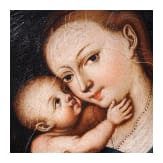 Gnadenbild Mariahilf nach Lucas Cranach d.&Auml;. (1537) im feuervergoldeten Rahmen, s&uuml;ddeutsch, 1. H&auml;lfte 18. Jhdt.