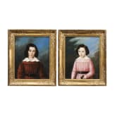 Geschwister-Portr&auml;ts, wohl Frankreich, datiert 1840