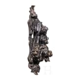 Plastischer T&uuml;rgriff aus Bronze, fl&auml;misch, um 1700
