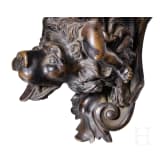 Plastischer T&uuml;rgriff aus Bronze, fl&auml;misch, um 1700