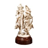 Galantes Paar aus Elfenbein, Otto E. Richter, Dresden, Ende 19. Jhdt.