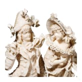 Galantes Paar aus Elfenbein, Otto E. Richter, Dresden, Ende 19. Jhdt.