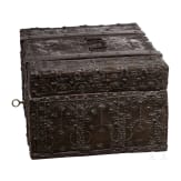 Mit Messingblech beschlagene Kassette, Niederlande, datiert 1749
