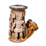 Aufwendig geschnitzter Pfeifenkopf aus Meerschaum, deutsch, 19. Jhdt.