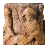 Beschnitzter Pfeifenkopf aus Meerschaum, deutsch, 19. Jhdt.