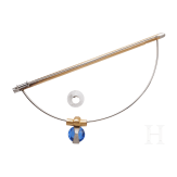 Stabnadel mit Anh&auml;nger und Diamanten