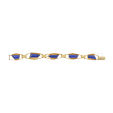 An 18ct gold and lapis lazuli bracelet