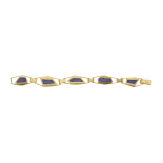 An 18ct gold and lapis lazuli bracelet