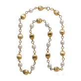 Gold- und Akoya-Perlenkette