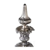 Ein Paar monumentale, f&uuml;nfflammige Silberleuchter, um 1880