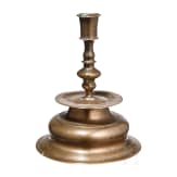 A bell-bottom candlestick with maker's mark, Nuremberg, circa 1720