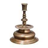 A bell-bottom candlestick with maker's mark, Nuremberg, circa 1720