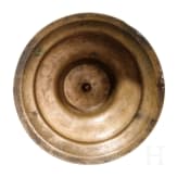A bell-bottom candlestick with maker's mark, Nuremberg, circa 1720