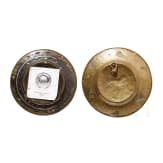 Two Frisian brass alms dishes, 18th century