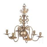 A baroque brass chandelier, Nuremberg, mid-17th century