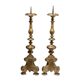 A pair of heavy Italian chandeliers, circa 1700
