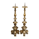 A pair of heavy Italian chandeliers, circa 1700